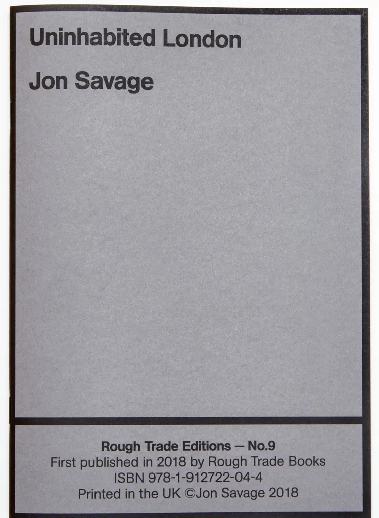 Album artwork for Uninhabited London by Jon Savage