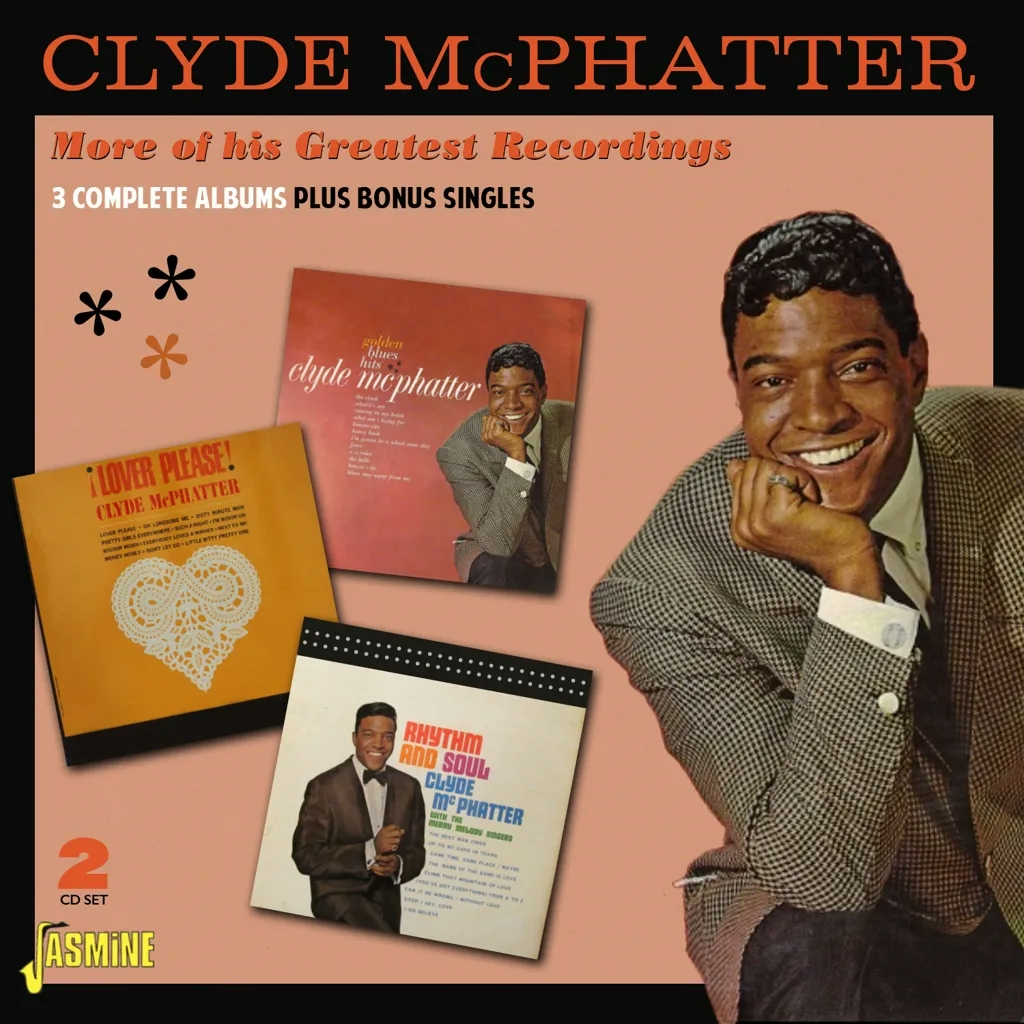 Album artwork for More Of His Greatest Recordings - 3 Complete Albums Plus Bonus Singles by Clyde McPhatter