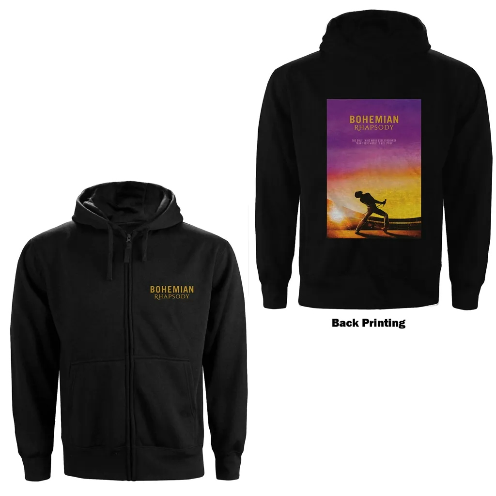 Album artwork for Unisex Zipped Hoodie Bohemian Rhapsody Movie Poster Back Print by Queen