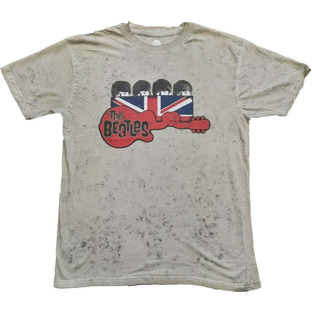 Album artwork for Unisex T-Shirt Guitar & Flag Snow Wash, Dye Wash by The Beatles