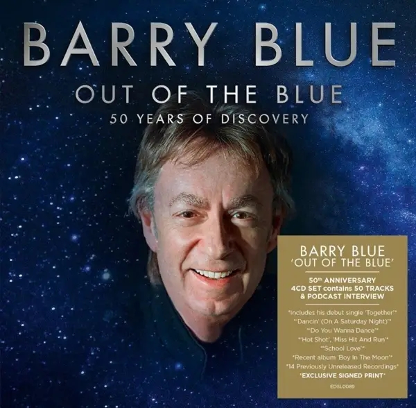Album artwork for Out Of The Blue-50 Years Of Discovery by Barry Blue