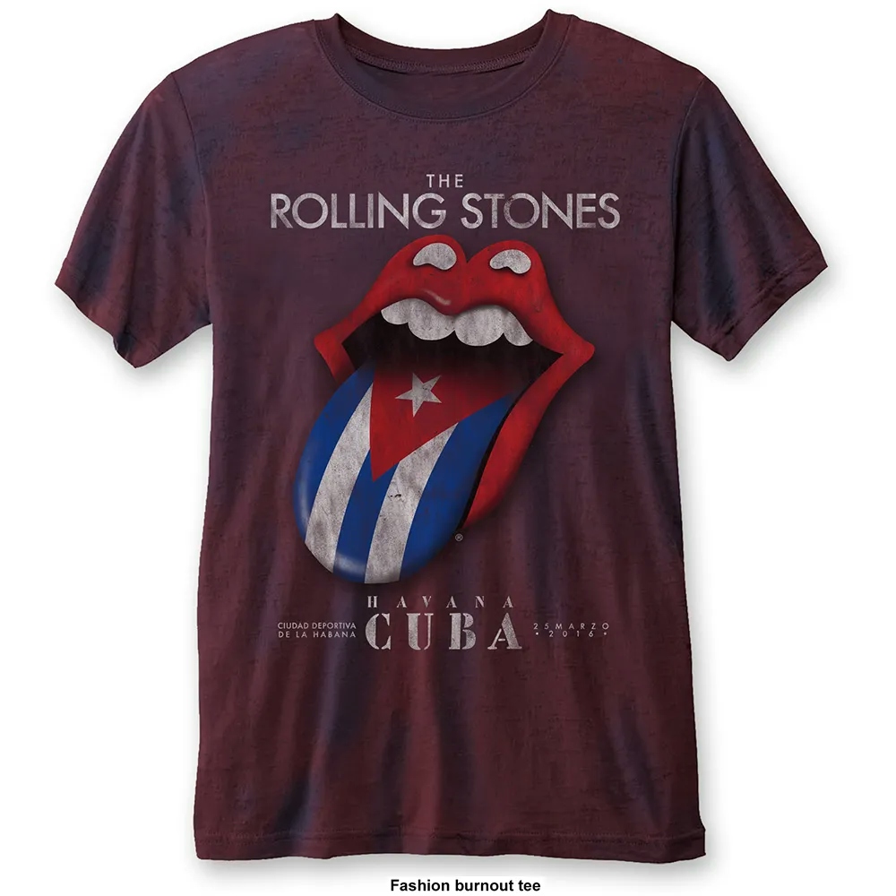 Album artwork for Unisex T-Shirt Havana Cuba Burnout by The Rolling Stones