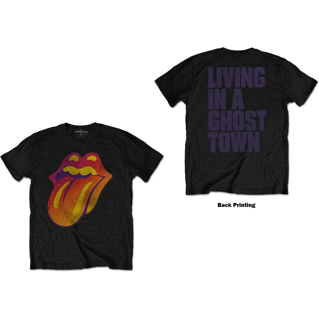 Album artwork for Unisex T-Shirt Ghost Town Distressed Back Print by The Rolling Stones