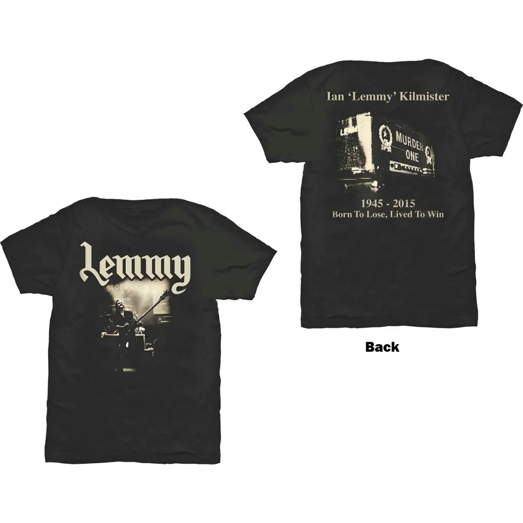 Album artwork for Unisex T-Shirt Lived to Win Back Print by Lemmy