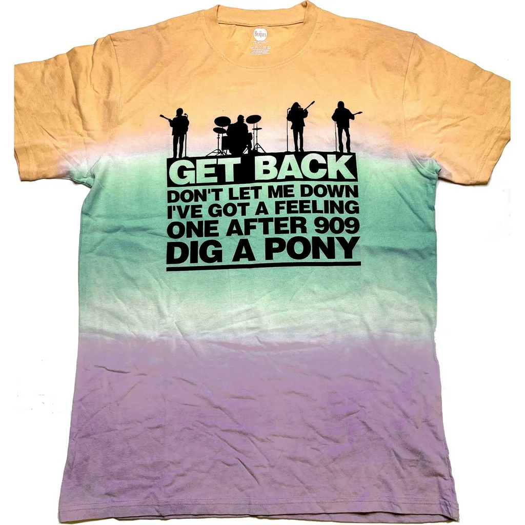 Album artwork for Unisex T-Shirt Get Back Gradient Dip Dye, Dye Wash by The Beatles