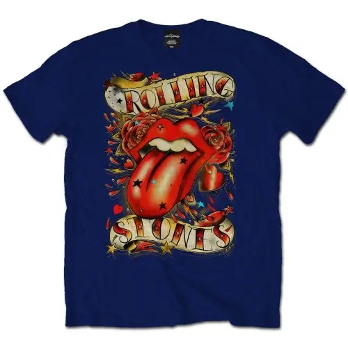 Album artwork for The Rolling Stones Unisex T-Shirt: Tongue & Stars  Tongue & Stars Short Sleeves by The Rolling Stones
