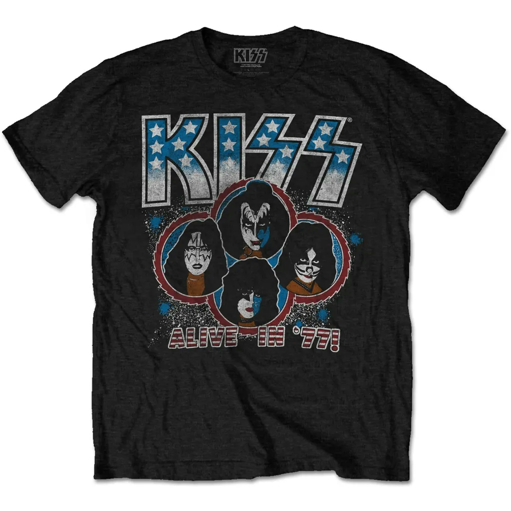 Album artwork for Unisex T-Shirt Alive In '77 by KISS