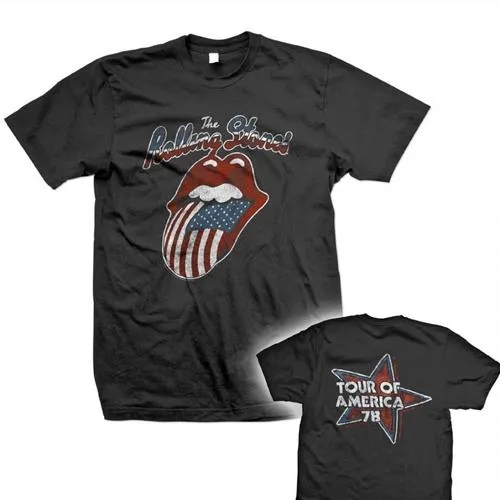 Album artwork for Unisex T-Shirt Tour of America 78 Back Print by The Rolling Stones