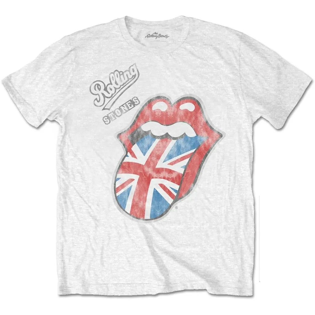 Album artwork for Unisex T-Shirt Vintage British Tongue Extreme Soft Hand Inks by The Rolling Stones