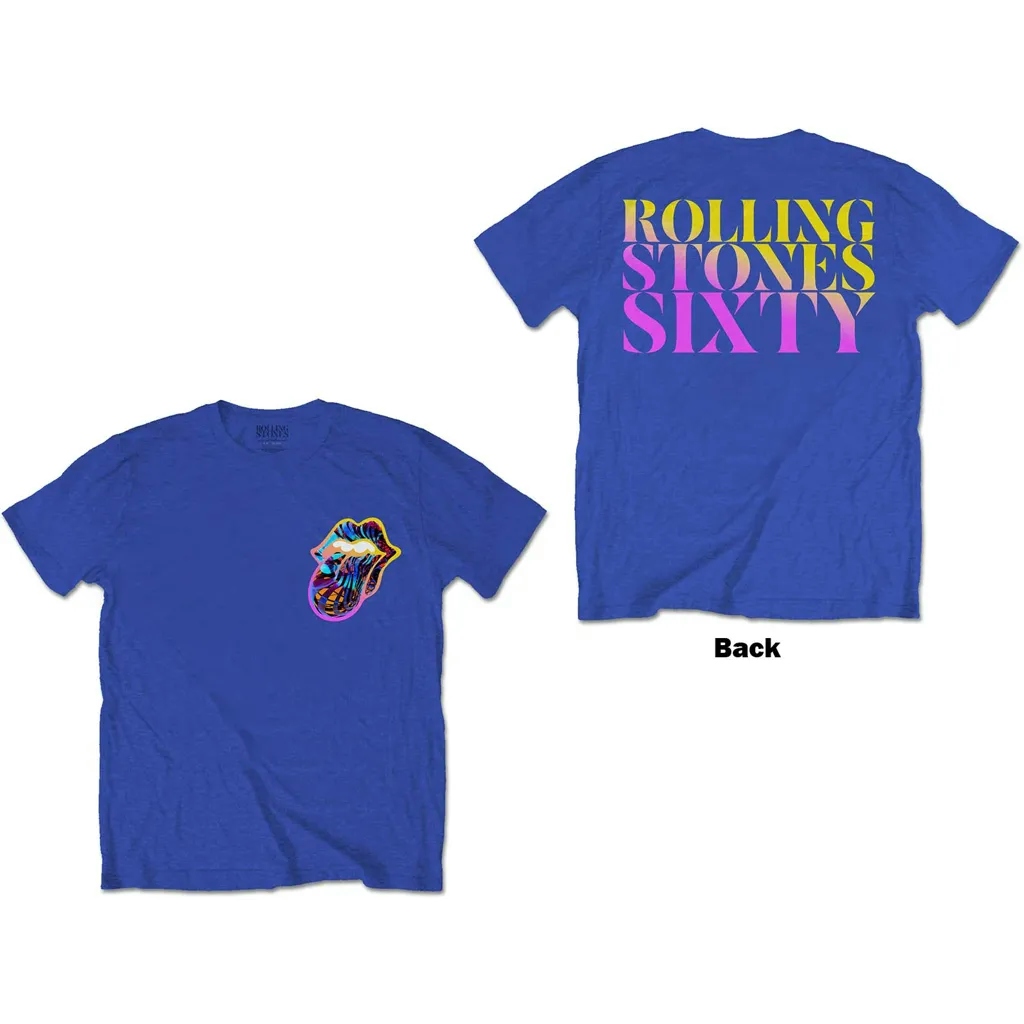 Album artwork for Unisex T-Shirt Sixty Gradient Text Back Print by The Rolling Stones