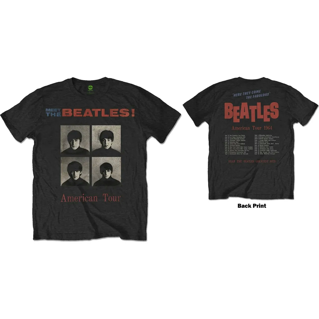 Album artwork for Unisex T-Shirt American Tour 1964 Back Print by The Beatles