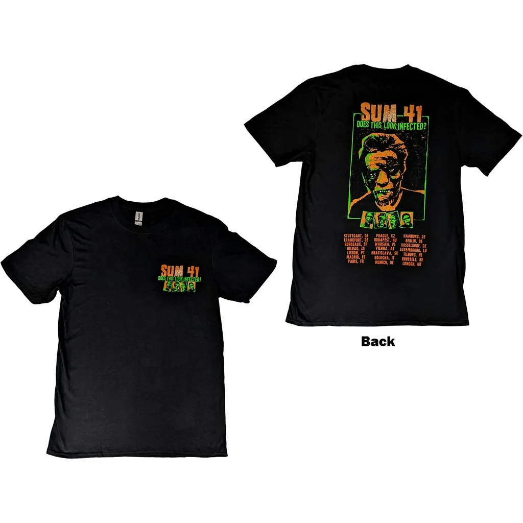 Album artwork for Unisex T-Shirt Does This Look Infected? European Tour 2022 Back Print by Sum 41