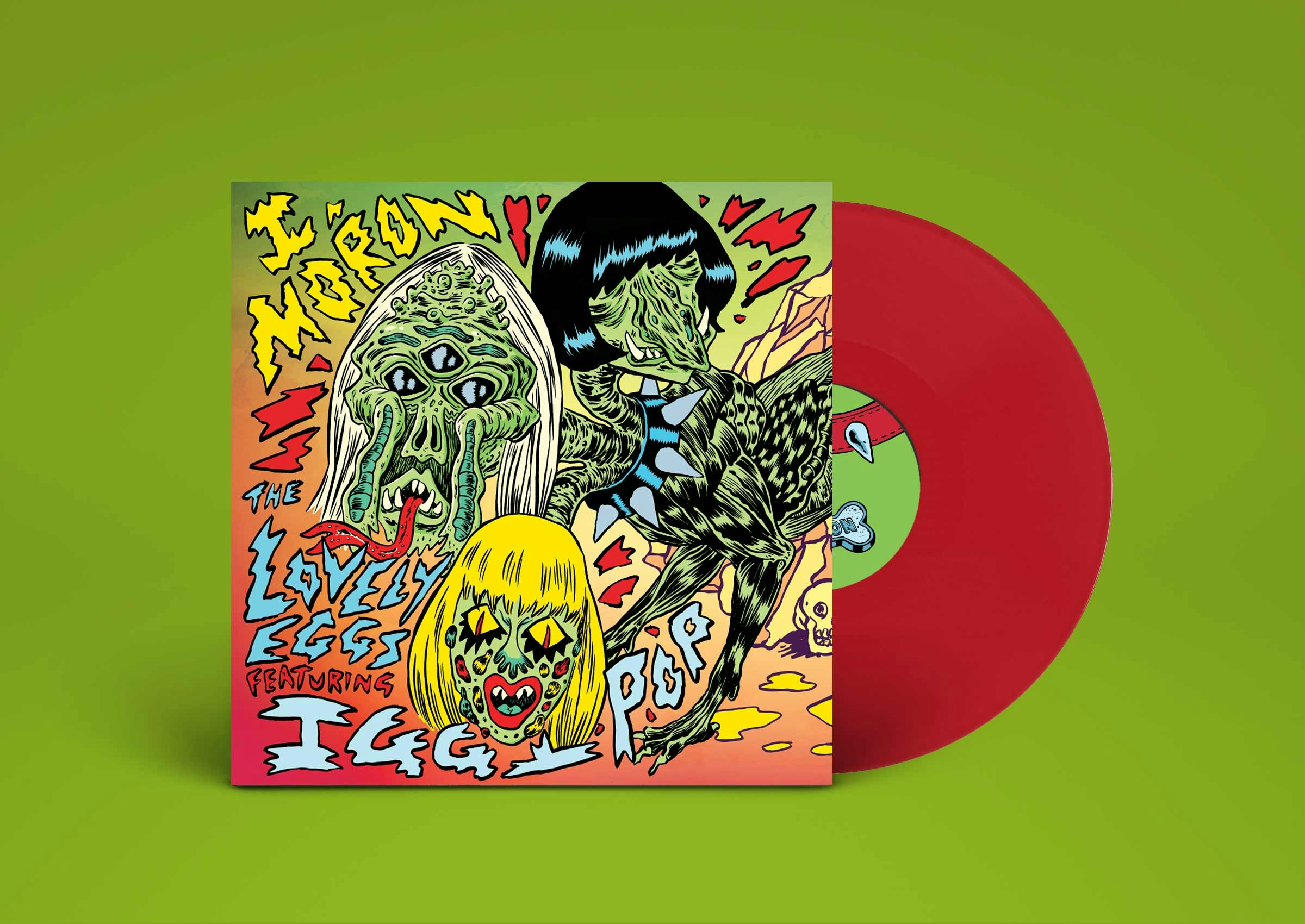 Album artwork for I Moron by The Lovely Eggs Featuring Iggy Pop 