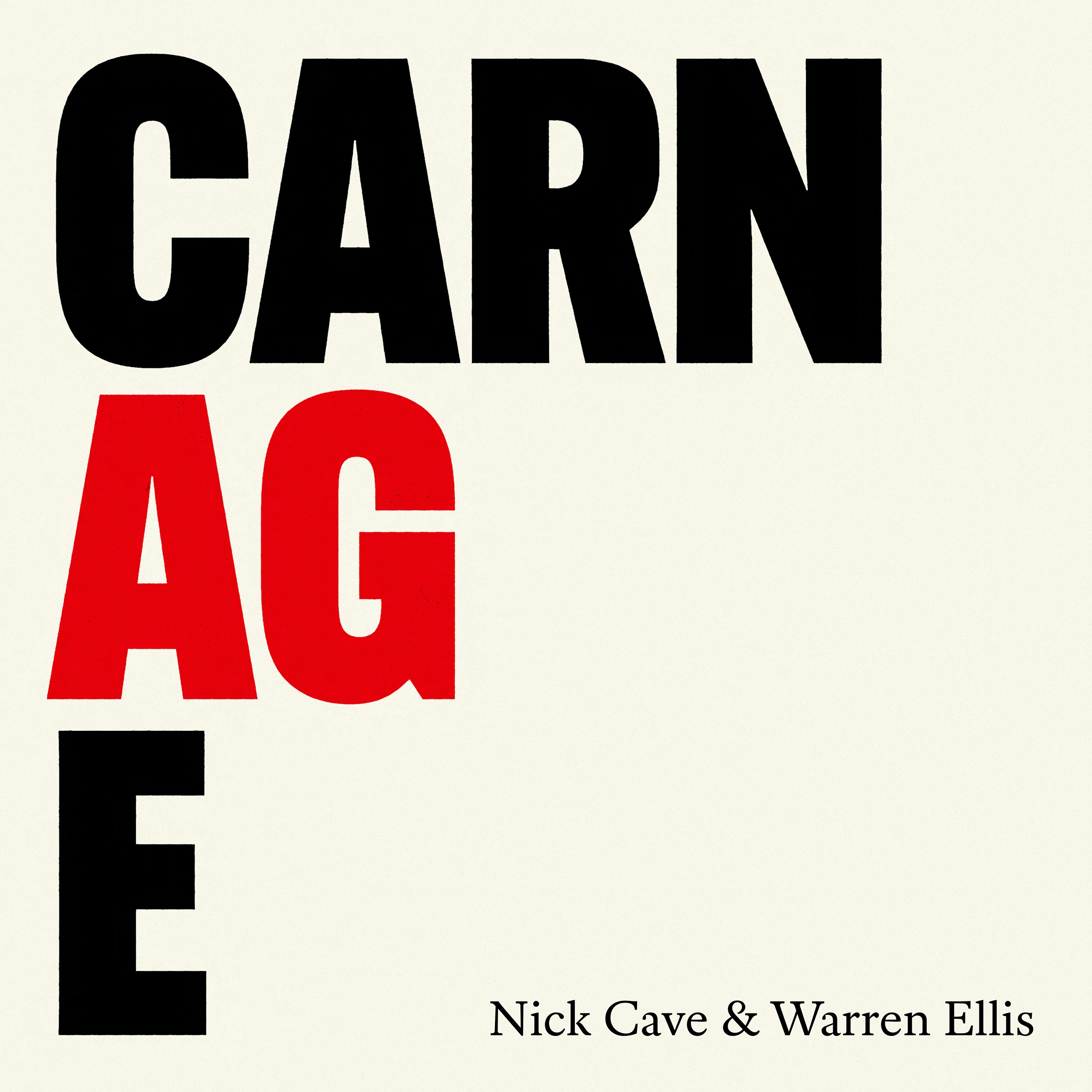 Album artwork for Carnage by Nick Cave and Warren Ellis