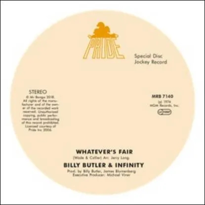 Album artwork for Whatever’s Fair / Simple Things by Billy Butler and Infinity / Lady Lee