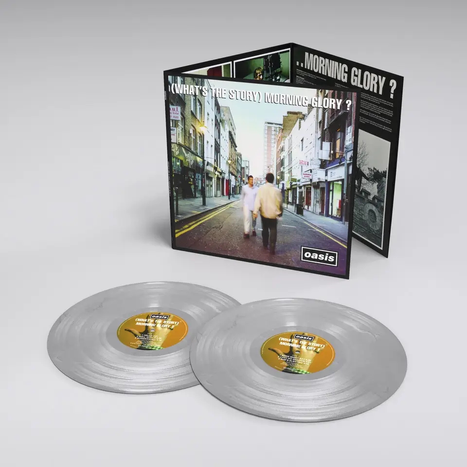 Album artwork for (What’s The Story) Morning Glory? (25th Anniversary Limited Edition Silver Vinyl) by Oasis