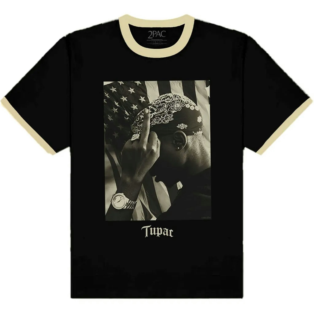 Album artwork for Tupac Unisex Ringer T-Shirt: Flag Photo by 2Pac