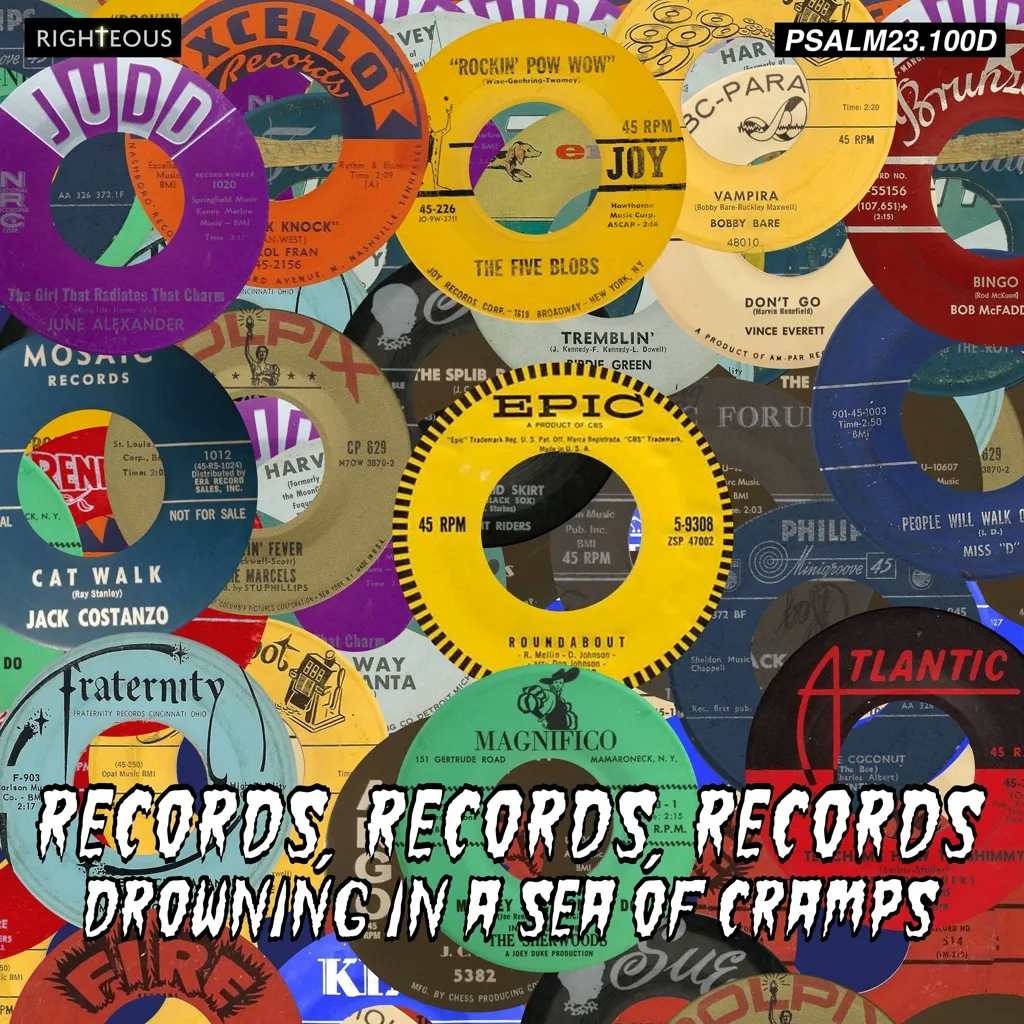Album artwork for Records, Records, Records - Drowning in a Sea of Cramps by Various