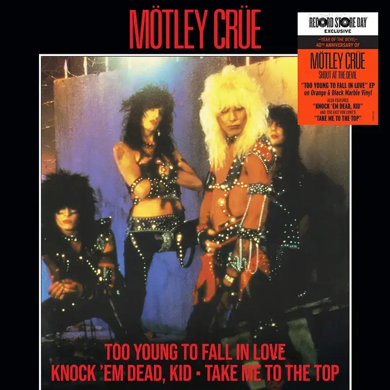Album artwork for Too Young To Fall in Love - Shout at the Devil 40th EP by Motley Crue