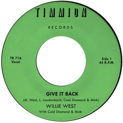 Album artwork for Give It Back by Willie West and Cold Diamond and Mink
