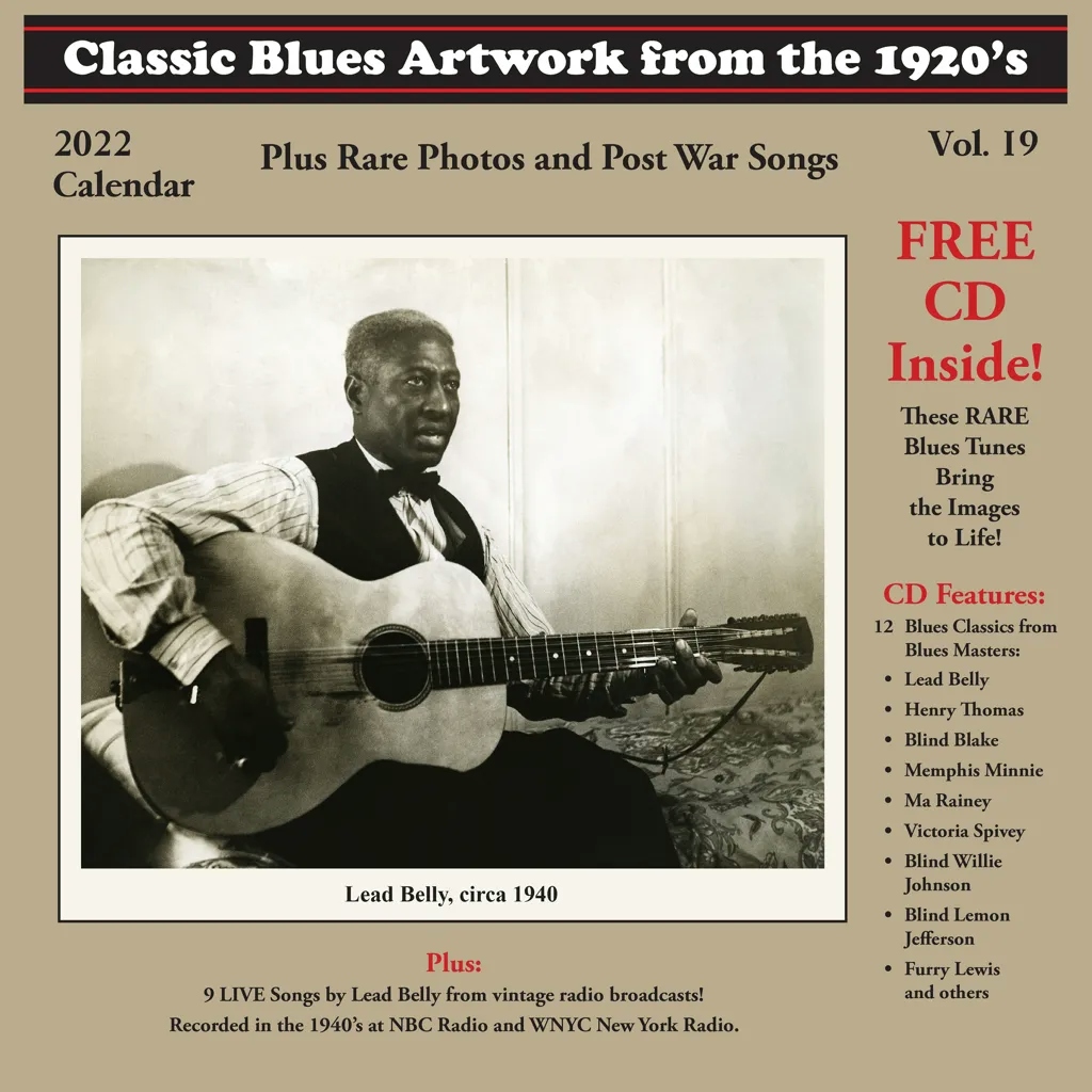 Album artwork for Classic Blues Artwork From The 1920's Vol 19 by Classic Blues Artwork From The 1920's Vol 19 - 2022 Calendar
