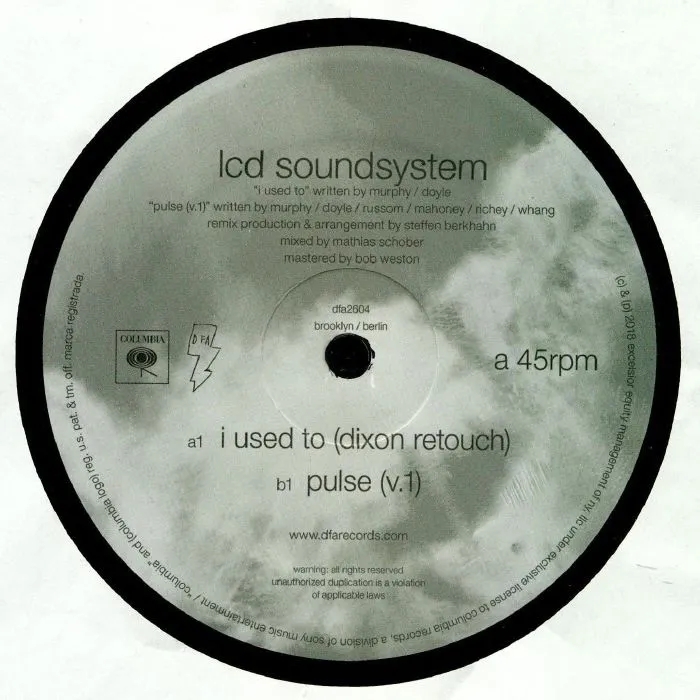 Album artwork for I Used To (Dixon Rework b/w Pulse v.1) by LCD Soundsystem
