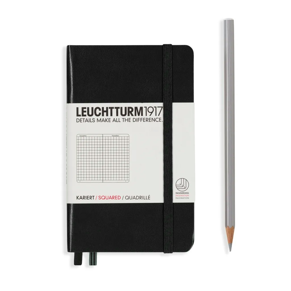Album artwork for Pocket A6 Hardcover Squared Black Notebook by Leuchtturm