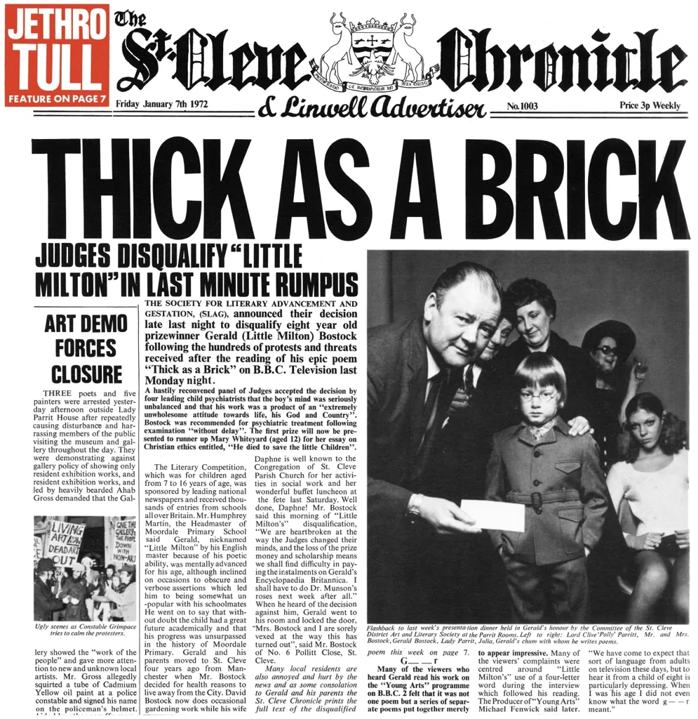 Album artwork for Thick As A Brick (50th Anniversary Edition) by Jethro Tull