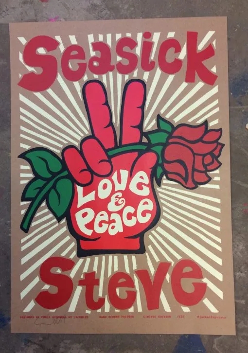 Album artwork for Seasick Steve Love and Peace by Jacknife Posters