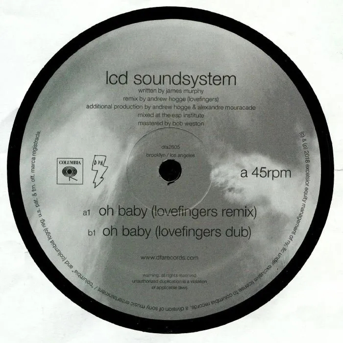 Album artwork for Oh Baby (Lovefingers Remixes) by LCD Soundsystem