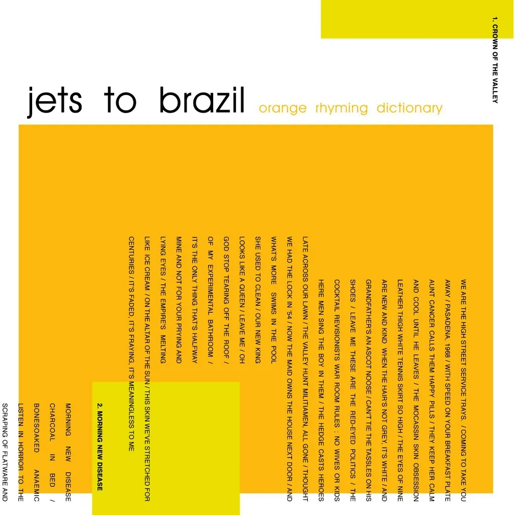 Album artwork for Orange Rhyming Dictionary by Jets To Brazil