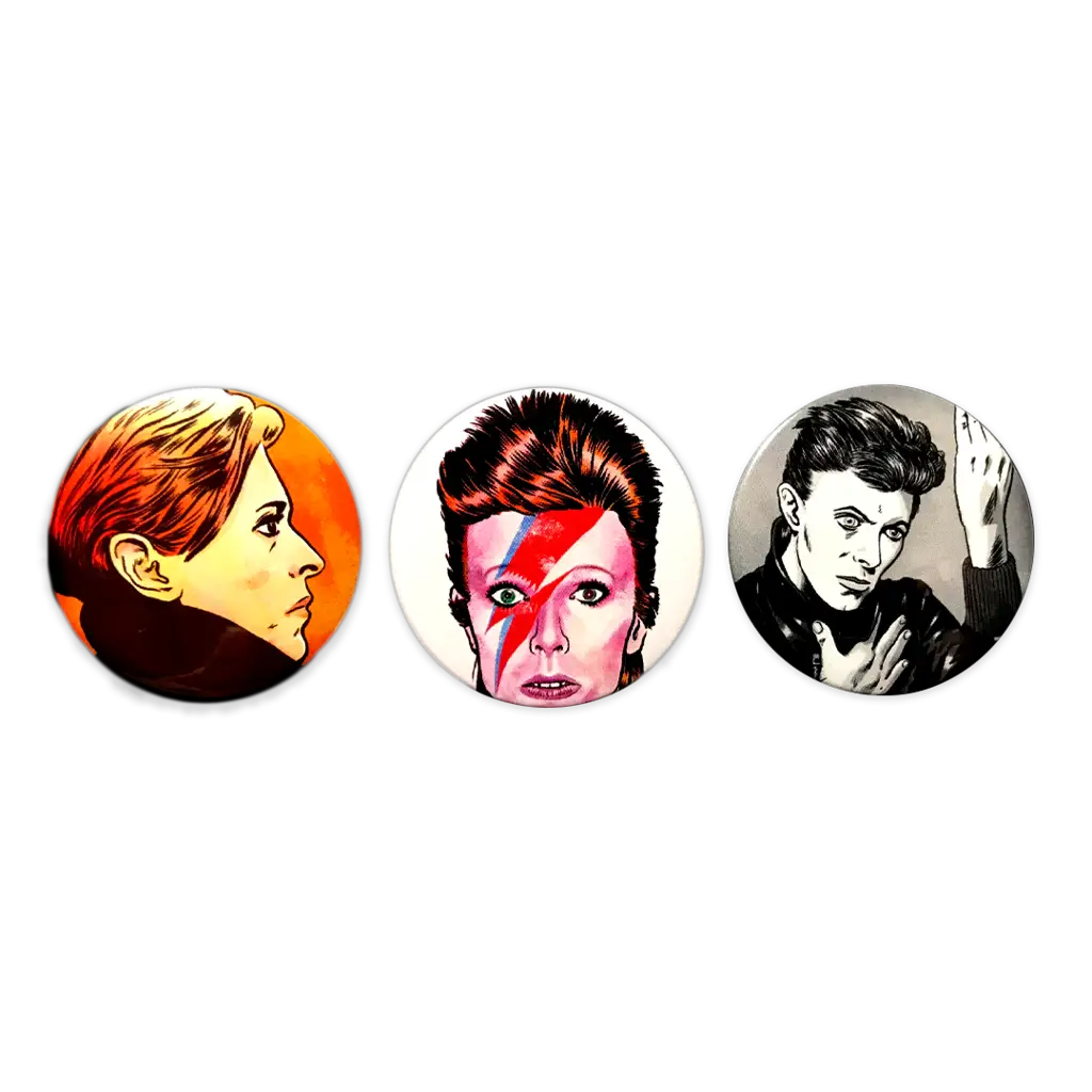 Album artwork for Album artwork for Set of 3 Pin Badges by David Bowie by Set of 3 Pin Badges - David Bowie