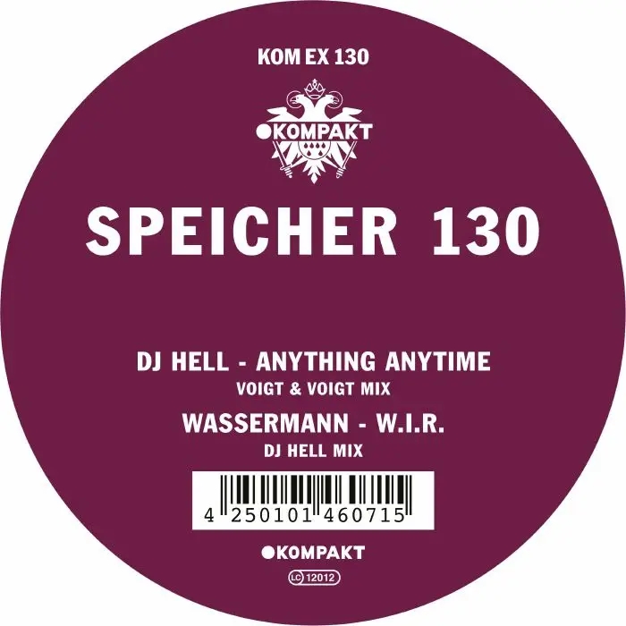 Album artwork for Speicher 130 by DJ Hell, Wassermann