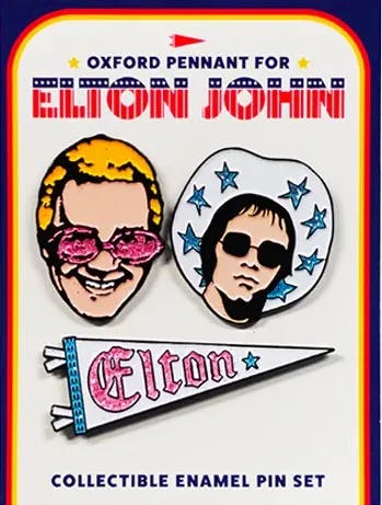 Album artwork for Elton John Enamel Pin Set by Oxford Pennant, Elton John