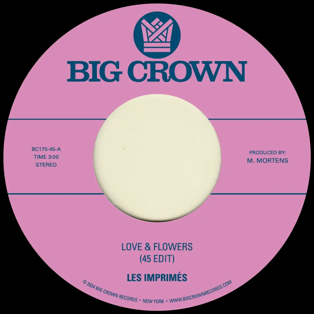 Album artwork for Love and Flowers (45 Edit) b/w You by Les Imprimes