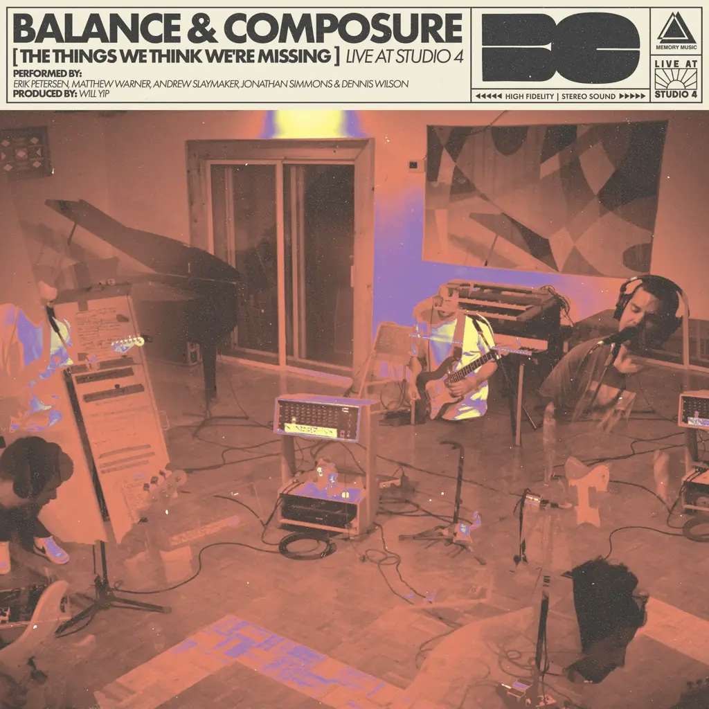 Album artwork for The Things We Think We're Missing Live at Studio 4 by Balance and Composure