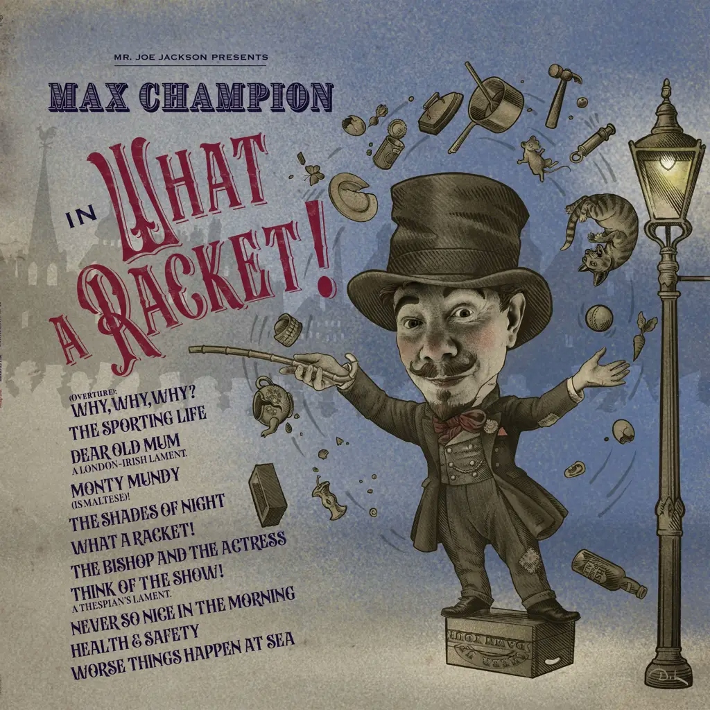 Album artwork for Mr Joe Jackson Presents Max Champion in 'What A Racket!' by Max Champion