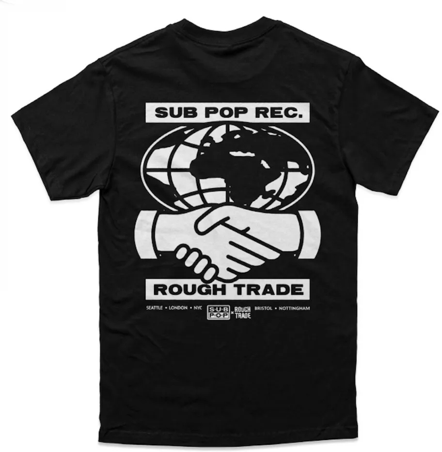 Album artwork for Album artwork for Sub Pop x Rough Trade - 35th Anniversary Limited Edition T-Shirt - Black by Rough Trade by Sub Pop x Rough Trade - 35th Anniversary Limited Edition T-Shirt - Black - Rough Trade