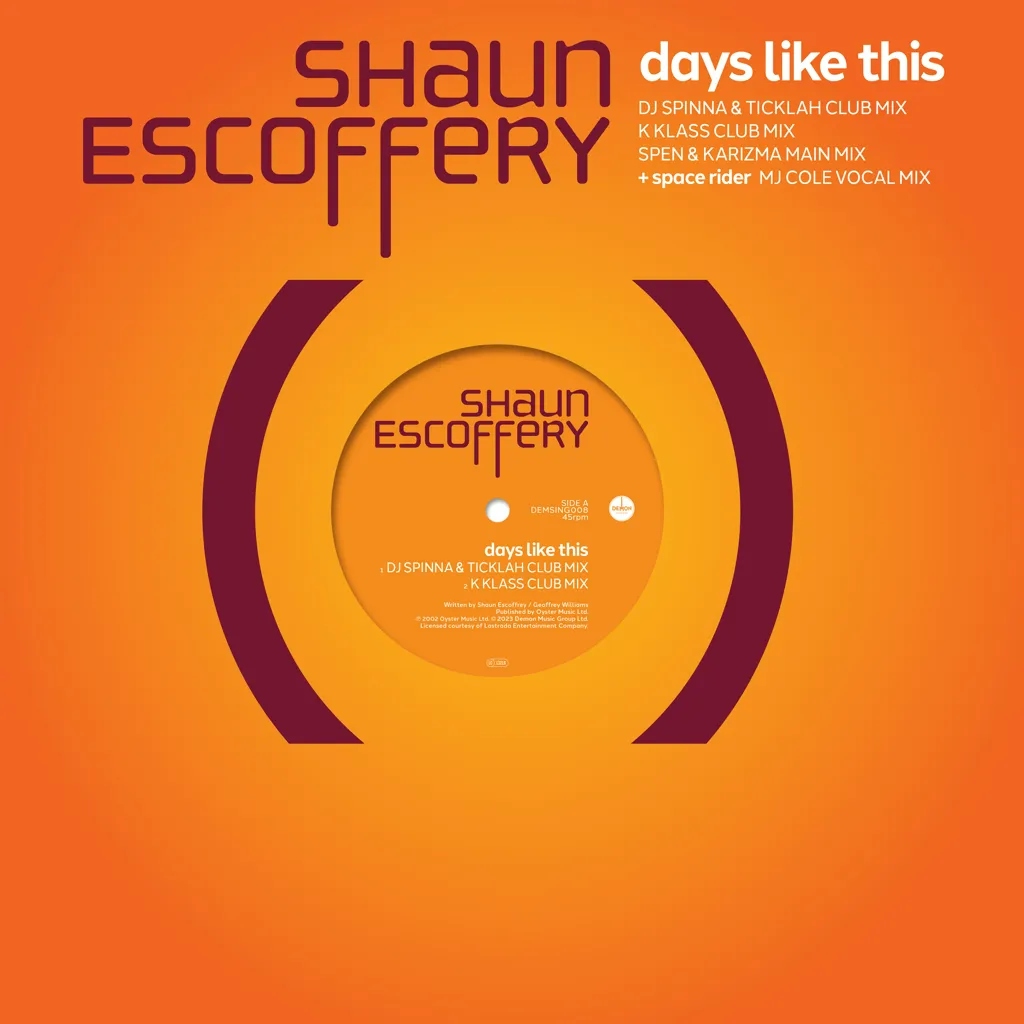 Album artwork for Days Like This by Shaun Escoffery