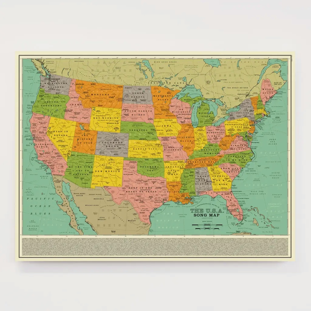 Album artwork for U.S.A. Song Map by Dorothy Posters