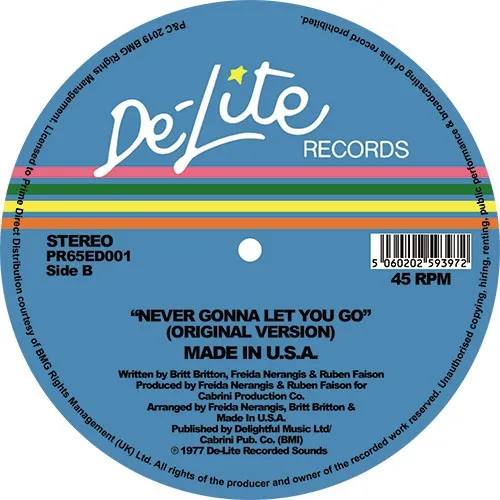 Album artwork for Never Gonna Let You Go by Made in USA
