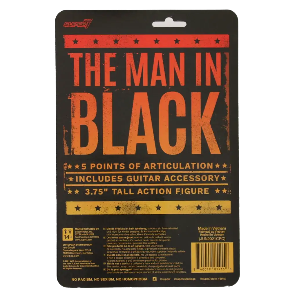 Album artwork for Johnny Cash ReAction Figure - The Man In Black by Johnny Cash