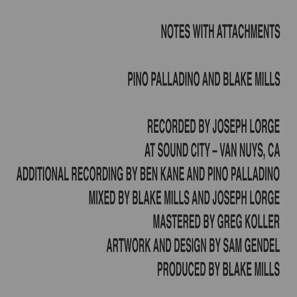 Album artwork for Notes With Attachments by Pino Palladino and Blake Mills 