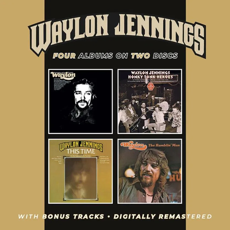Album artwork for Lonesome, On'ry & Mean/ Honky Tonk Heroes/ This Time/ The Ramblin' Man by Waylon Jennings