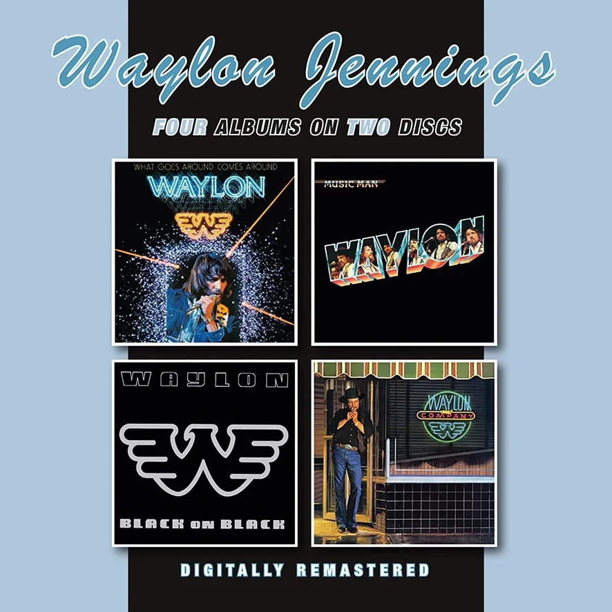 Album artwork for What Goes Around Comes Around/Music Man/Black On Black/Waylon by Waylon Jennings