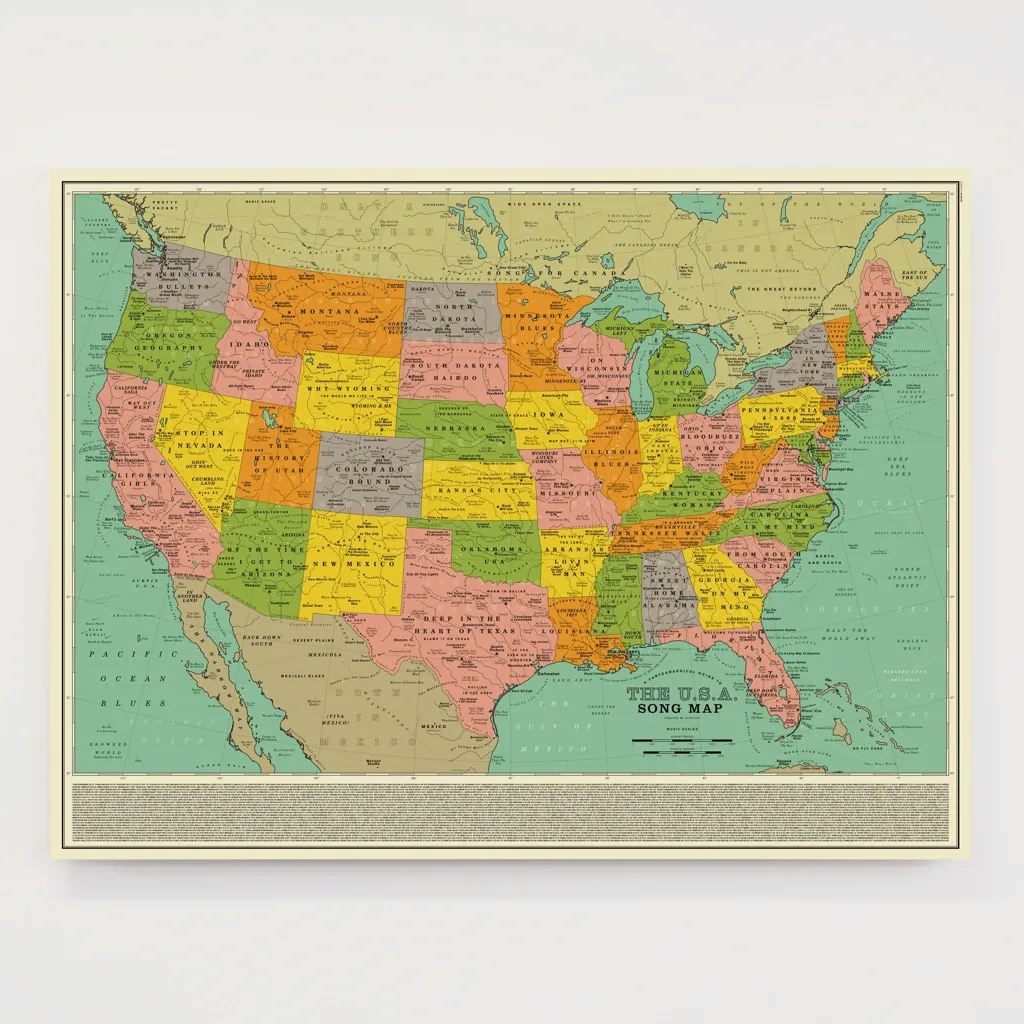 Album artwork for U.S.A. Song Map by Dorothy Posters