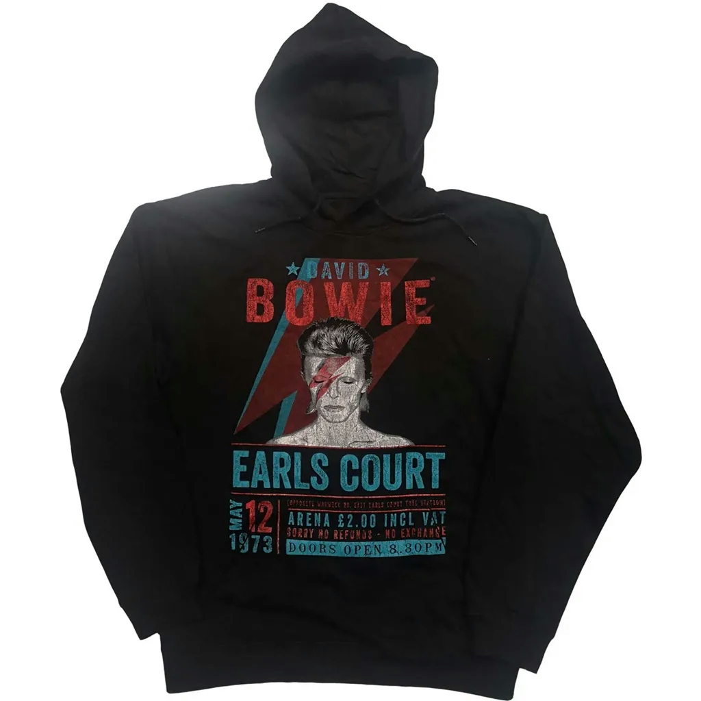 Album artwork for Unisex Pullover Hoodie Earls Court '73 Eco Friendly by David Bowie