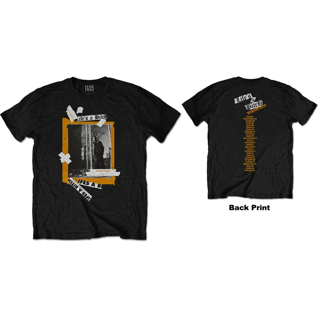 Album artwork for Unisex T-Shirt Life's a Bitch Back Print by Nas