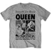 Album artwork for Queen Unisex T-Shirt: News of the World 40th Front Page  News of the World 40th Front Page Short Sleeves by Queen