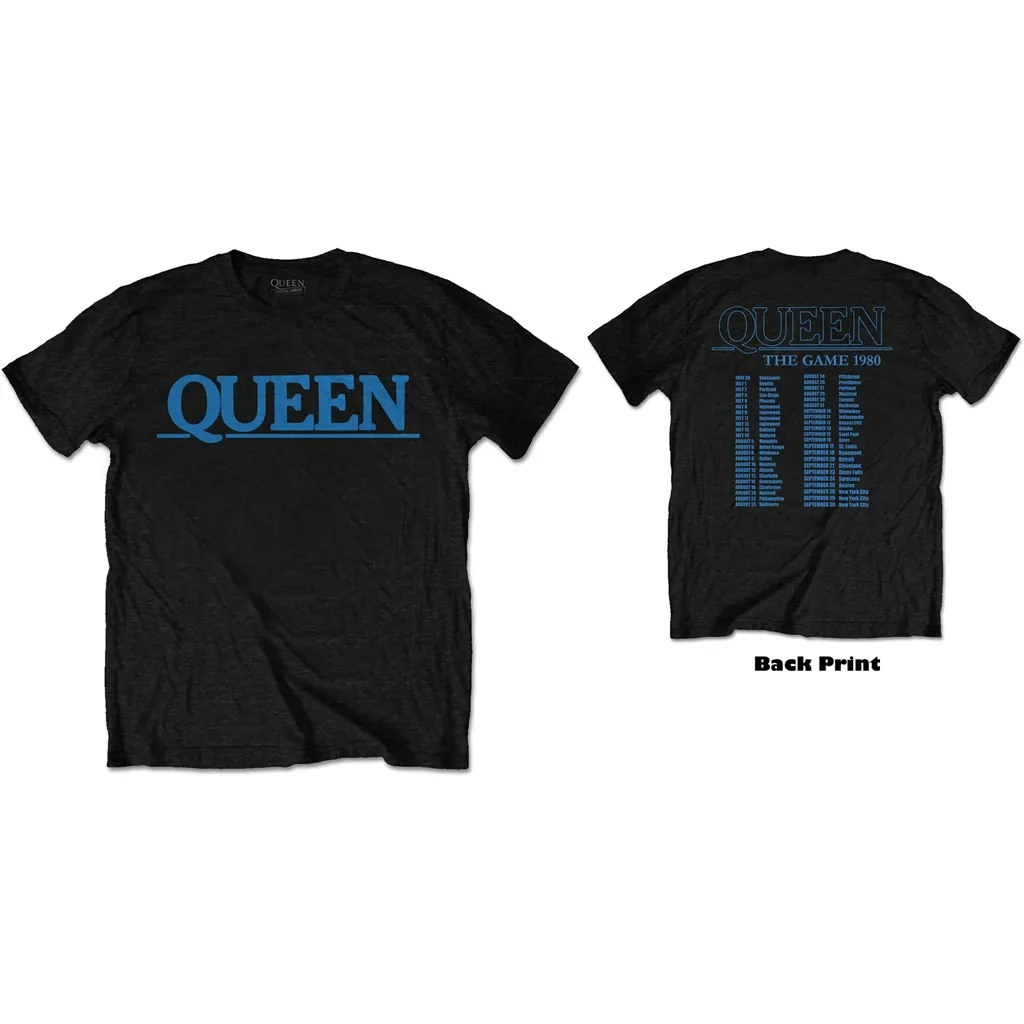 Album artwork for Unisex T-Shirt The Game Tour Back Print by Queen